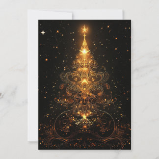 Pour Fêtes Annuelles Cartes Gold Abstrait Christmas Tree