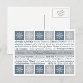 Pour Fêtes Annuelles Cartes Joyeuses Multilingues (Devant / Derrière)