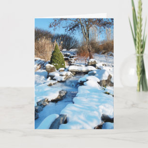 Pour Fêtes Annuelles Cartes - Noël : Belle scène de neige avec flux