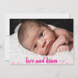 Pour Fêtes Annuelles Cartes photo de la Saint-Valentin Cœurs roses mign