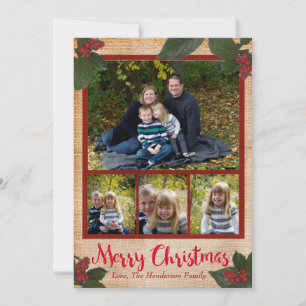 Pour Fêtes Annuelles Cartes photo de Noël classiques 5x7