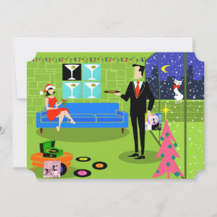 Pour Fêtes Annuelles Cartes photo de Noël urbain rétro