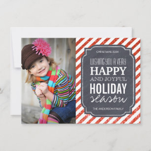 Pour Fêtes Annuelles Cartes photos de Noël de tableau et de Parties sci
