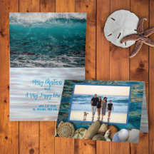 Cartes photos de Noël des Beach Shells