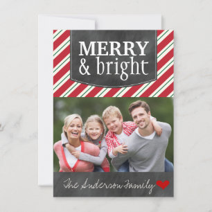 Pour Fêtes Annuelles Cartes photos de Noël Joyeuses et brillantes
