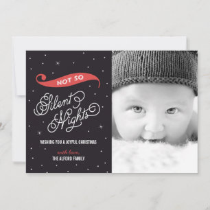 Pour Fêtes Annuelles Cartes photos de Noël pas si silencieuses