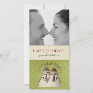 Pour Fêtes Annuelles Cartes photos de Noël Snowmen