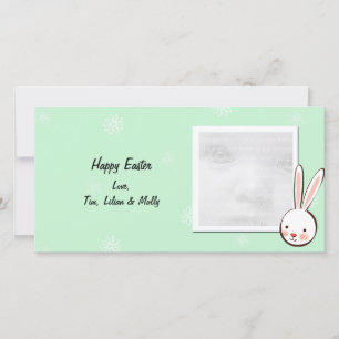 Pour Fêtes Annuelles Cartes photos de Pâques Lapin Vert