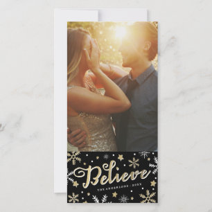 Pour Fêtes Annuelles Cartes photos de vacances de la nuit étoilée