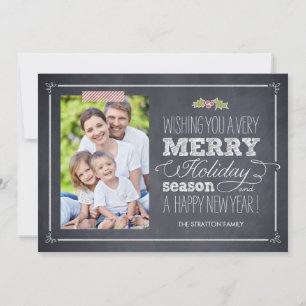 Pour Fêtes Annuelles Cartes photos de vacances élégants