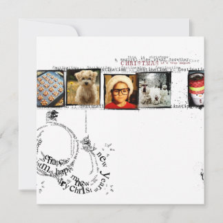 Pour Fêtes Annuelles cartes photos d'instagram de Noël de salutation de