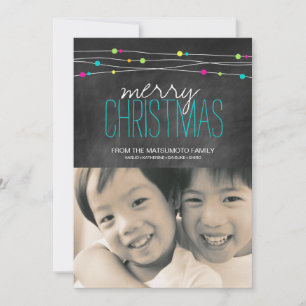 Pour Fêtes Annuelles Cartes photos lumineux de Noël de tableau