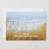 Pour Fêtes Annuelles Cartes plates de Noël joyeuses dunes de plage (Devant)