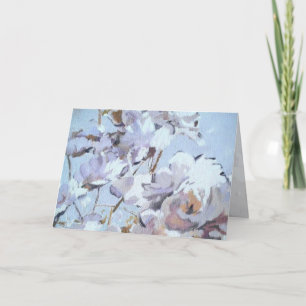 Pour Fêtes Annuelles Cartes pliées BlueRoses avec incrustation SoftRose