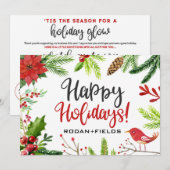 Pour Fêtes Annuelles Cartes Rodan et Fields Joyeux Noël (Devant / Derrière)