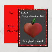 Pour Fêtes Annuelles Cartes Saint-Valentin de l'enseignant (Devant / Derrière)