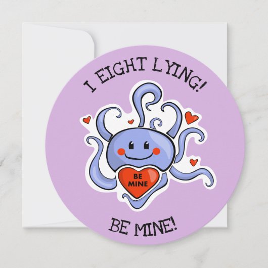 Pour Fêtes Annuelles Cartes Saint Valentin Octopus (Devant)