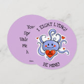 Pour Fêtes Annuelles Cartes Saint Valentin Octopus (Devant / Derrière)