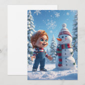 Pour Fêtes Annuelles cartes xmas faites main (Devant / Derrière)