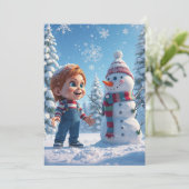 Pour Fêtes Annuelles cartes xmas faites main (Debout devant)