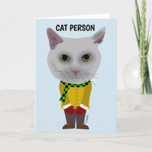 POUR FÊTES ANNUELLES CAT PERSONNE ART TOUTE OCCASION BLANC CARTES DE RE