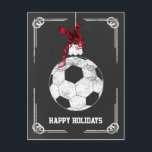 Pour Fêtes Annuelles Chalkboard soccer joueur Cartes de Noël<br><div class="desc">Chalkboard soccer ornament de vacances Cartes de voeux par intérêt. Les cartes de fin de année professionnels sont des cartes de voeux de vacances spécifiques à l'industrie. Ces cartes de fin de année spécifiques à l'occupation ajouteront une touche d'unicité à vos salutations de vacances</div>