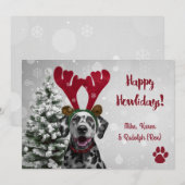 Pour Fêtes Annuelles Chien Animal de compagnie drôle Joyeux Noël Cartes (Devant / Derrière)