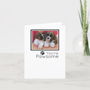 Pour Fêtes Annuelles Chien Merci Cartes - Vous êtes Pawsome