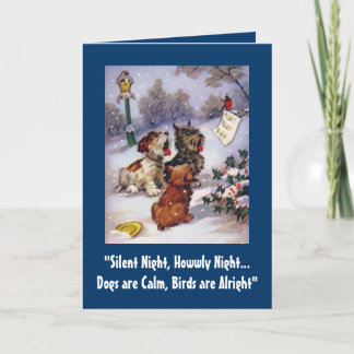 Pour Fêtes Annuelles Chiens chantants amusants et cartes de Noël d'anim