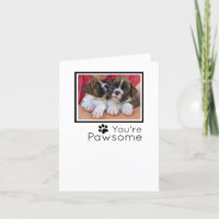 Chiens personnalisés de cartes de Merci