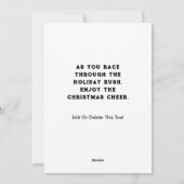 Pour Fêtes Annuelles Coureur Cartes de Noël de vacances (Dos)