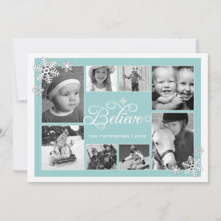 Pour Fêtes Annuelles Croire en Noël Snowflakes 8 Cartes photos