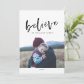 Pour Fêtes Annuelles Croyez les cartes photos de Noël (Debout devant)