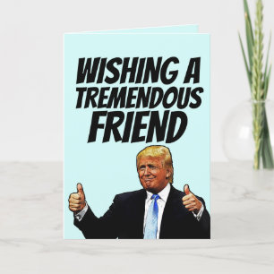 POUR FÊTES ANNUELLES DONALD TRUMP AMIE CARTES D'ANNIVERSAIRE