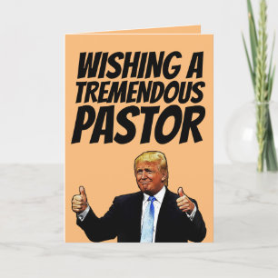 POUR FÊTES ANNUELLES DONALD TRUMP PASTOR CARTES D'ANNIVERSAIRE