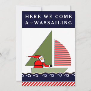 Pour Fêtes Annuelles Drôle Cartes de fin de année de voile