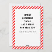 Pour Fêtes Annuelles Drôle lutte cartes de Noël (Dos)