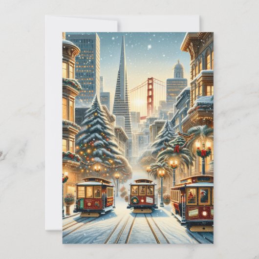 Pour Fêtes Annuelles Élégance de Noël à San Francisco - Cartes (Devant)