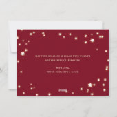 Pour Fêtes Annuelles Elégant Red Stars Photo Joyeuses Cartes de Noël (Dos)