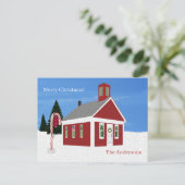 Pour Fêtes Annuelles Enseignant(s) Chritmas School House Cartes postale (Debout devant)