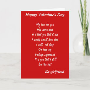 Pour Fêtes Annuelles Ex petite amie cartes de la Saint-Valentin
