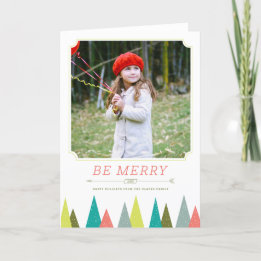 Pour Fêtes Annuelles Festive Forest Holiday Photo Cartes de voeux