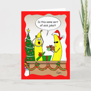 Pour Fêtes Annuelles Funny Banana Christmas Card - Cartes de fin de ann