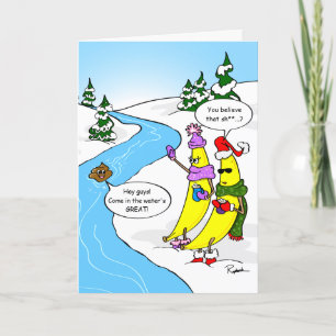 Pour Fêtes Annuelles Funny Banana Christmas Card Cartes de fin de ann
