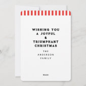 Pour Fêtes Annuelles Funny Football Cartes de fin de année de Noël (Dos)