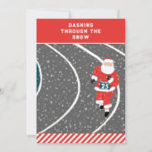 Pour Fêtes Annuelles Funny Runner Cartes de Noël (Devant)