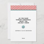 Pour Fêtes Annuelles Funny Runner Cartes de Noël (Dos)