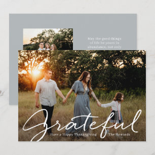 Pour Fêtes Annuelles Gratuit Script Thanksgiving Cartes photos