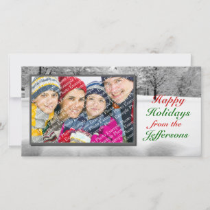 Pour Fêtes Annuelles Happy Holidays Cartes photos numériques scène d'hi