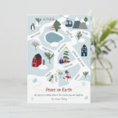 Pour Fêtes Annuelles Histoire de cartes de Noël moderne illustrant des  (Debout devant)